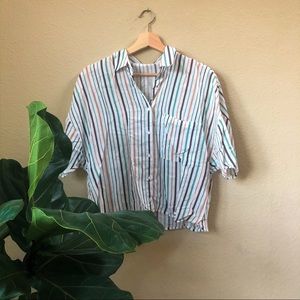 Pull&Bear cropped striped top